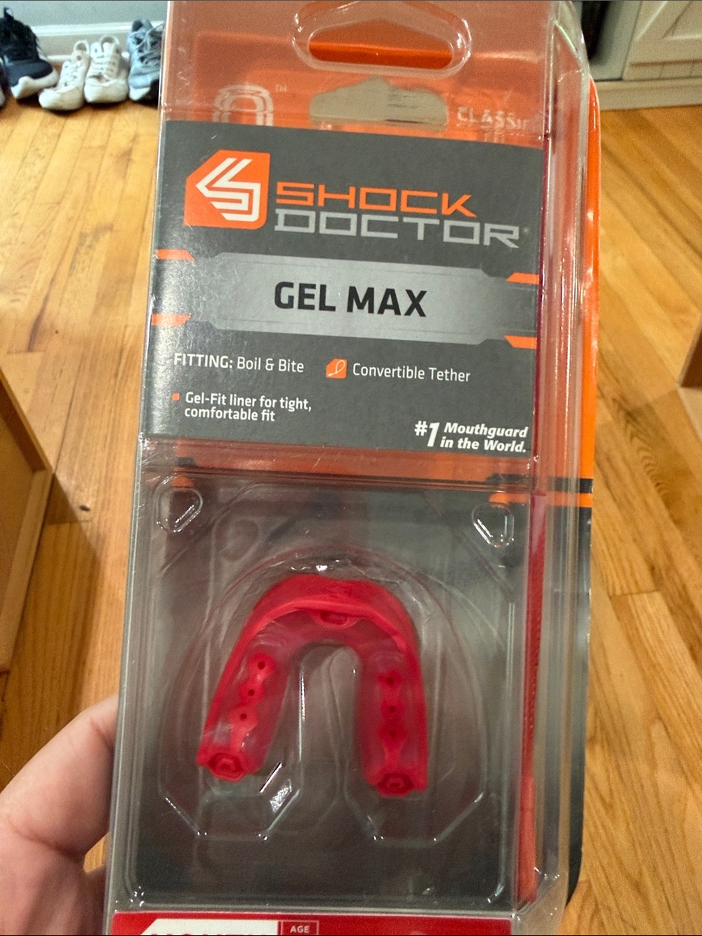 Shock Doctor Gel Max Kids Mouthguard — Red